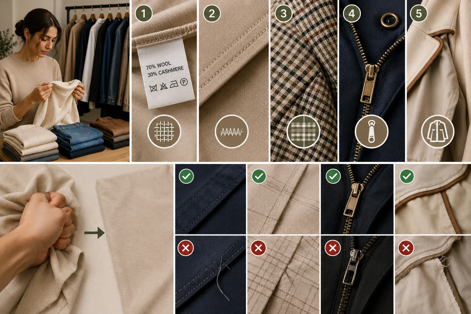 How do I spot quality clothes