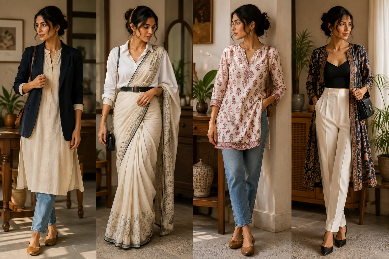 How do I mix Indian and western pieces