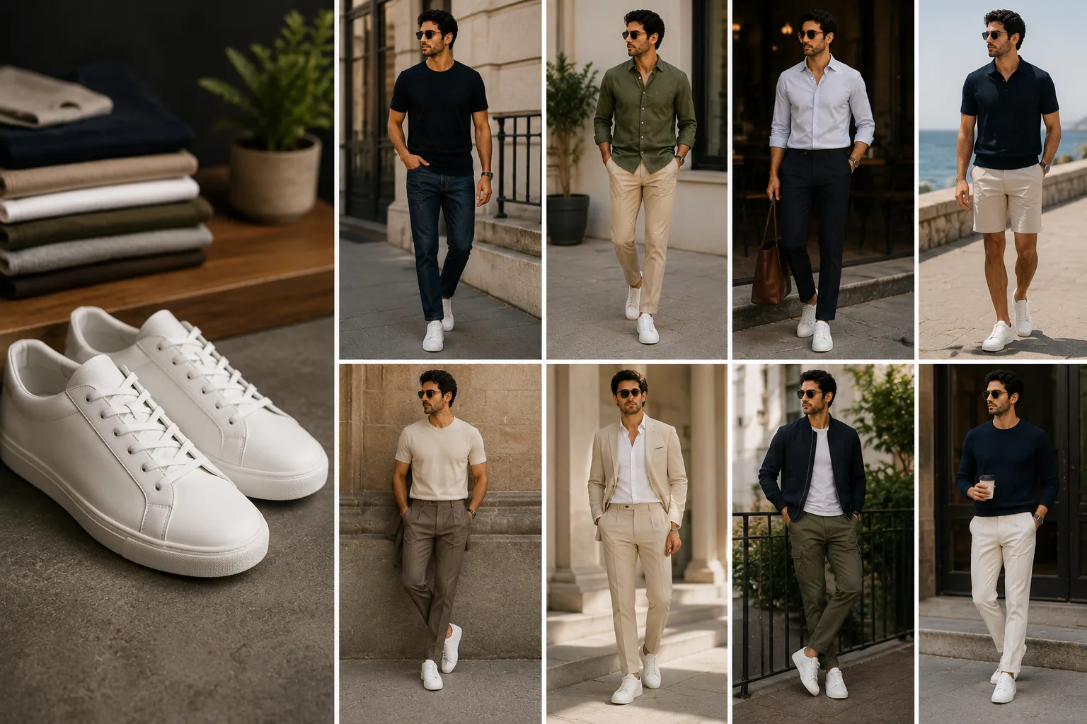 What goes with white sneakers