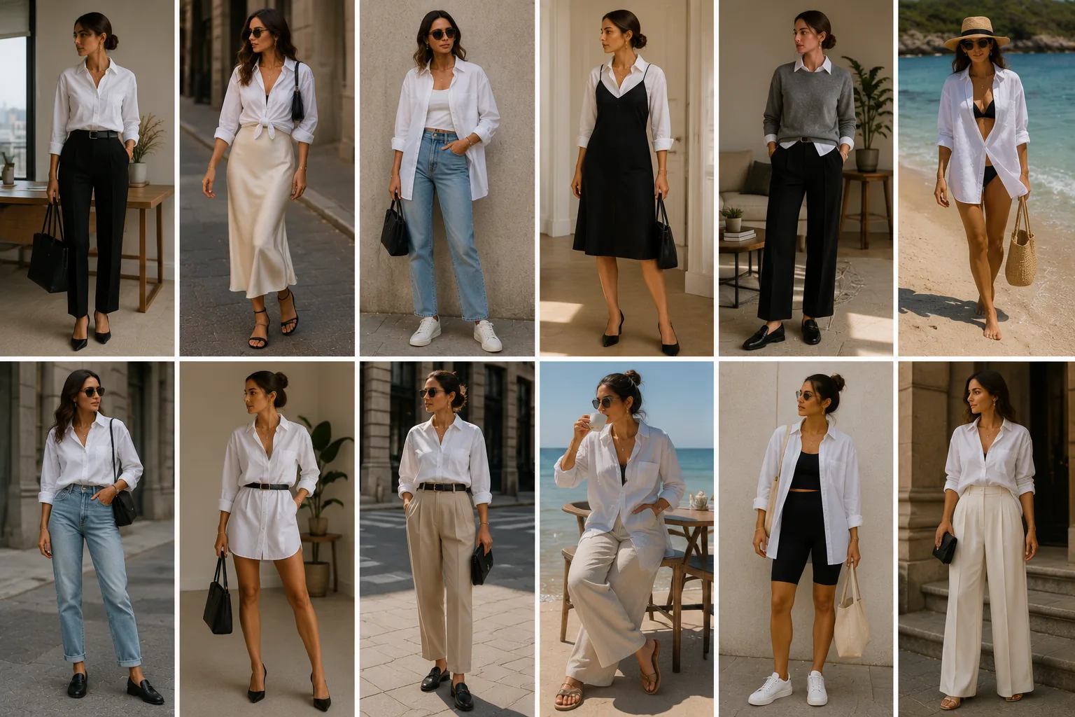 How many ways can I wear a white shirt