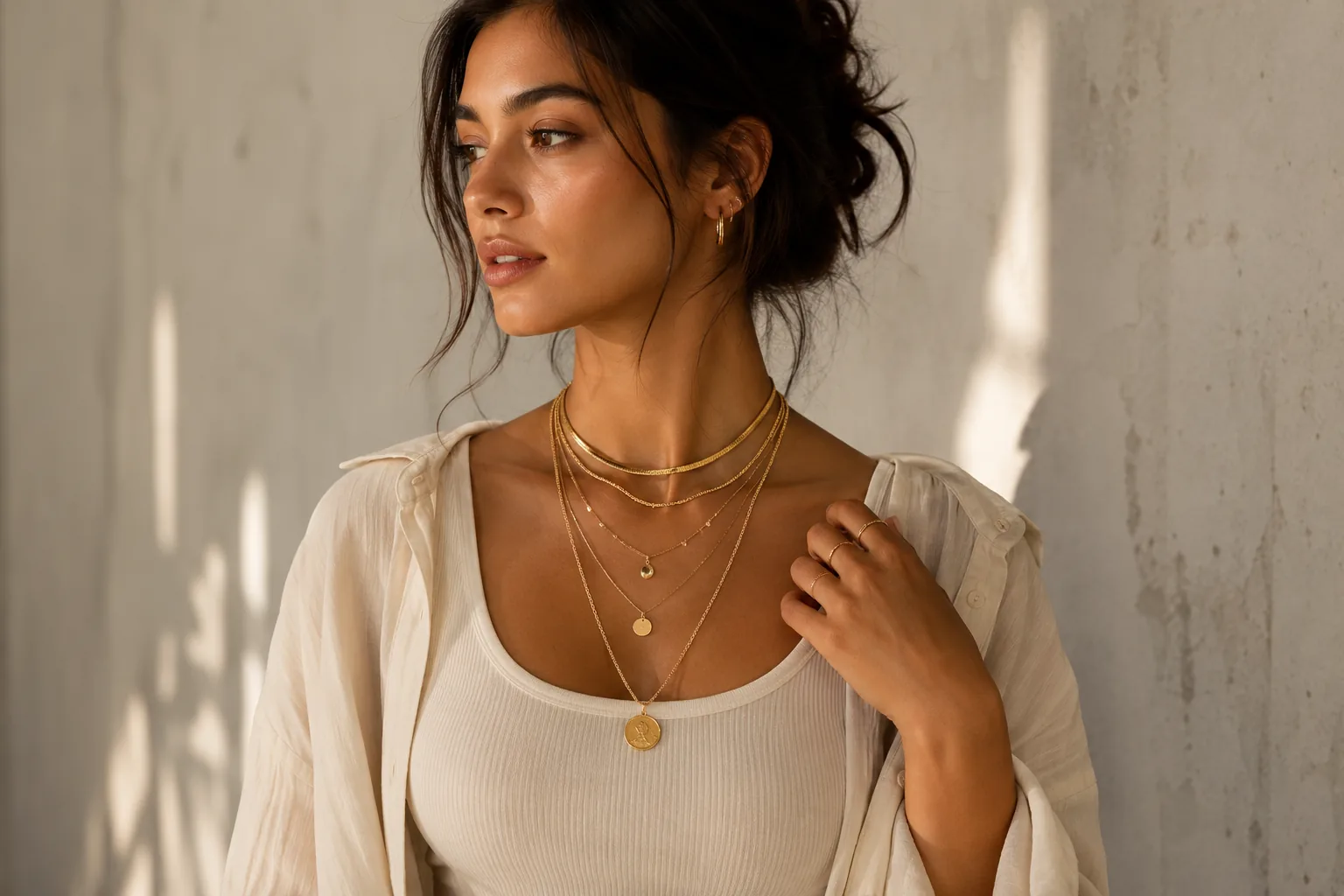 How do I layer jewelry without overdoing it